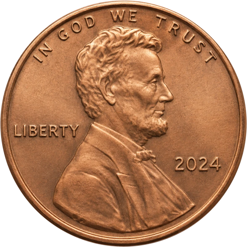 A US one-cent coin