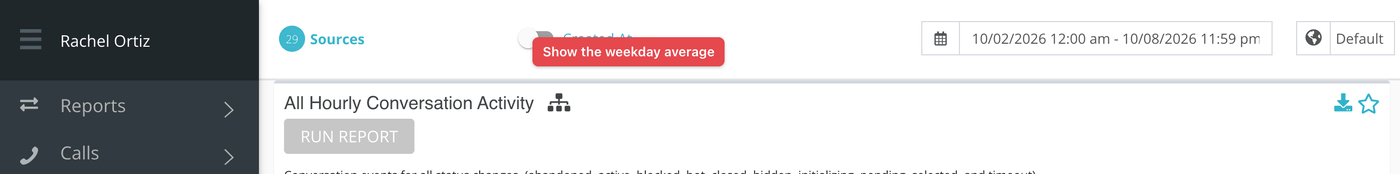 The report toolbar