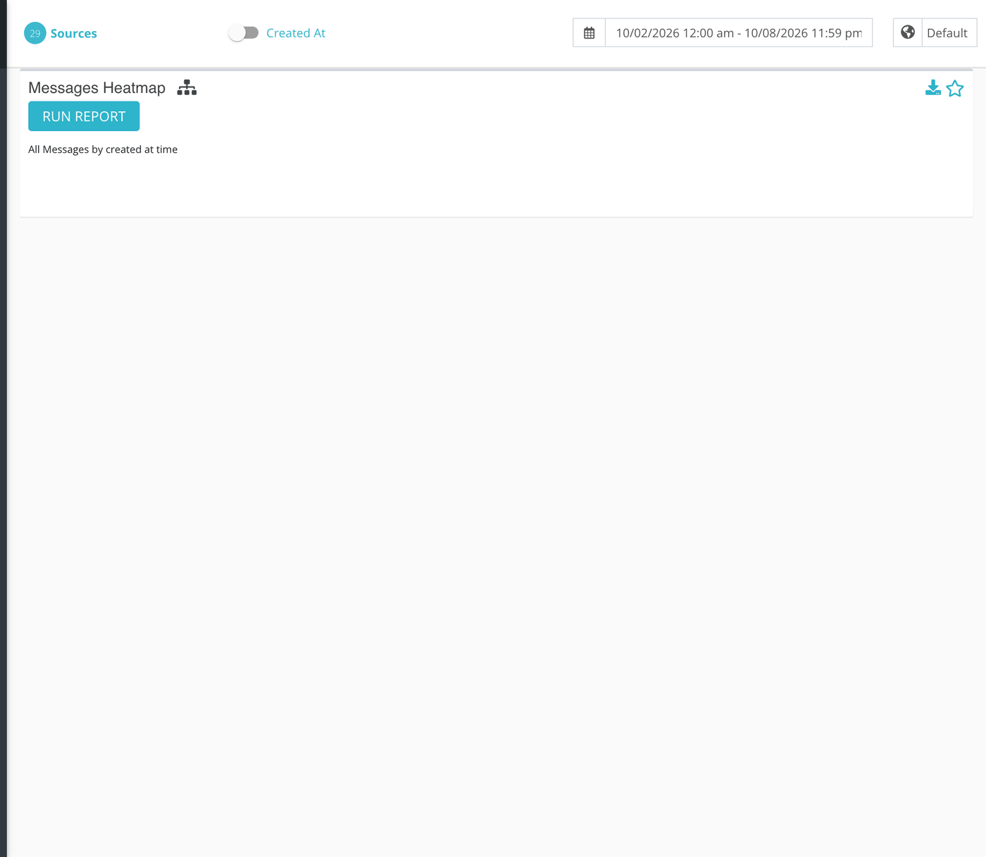 The Heatmaps group in the Reports menu, with this report selected