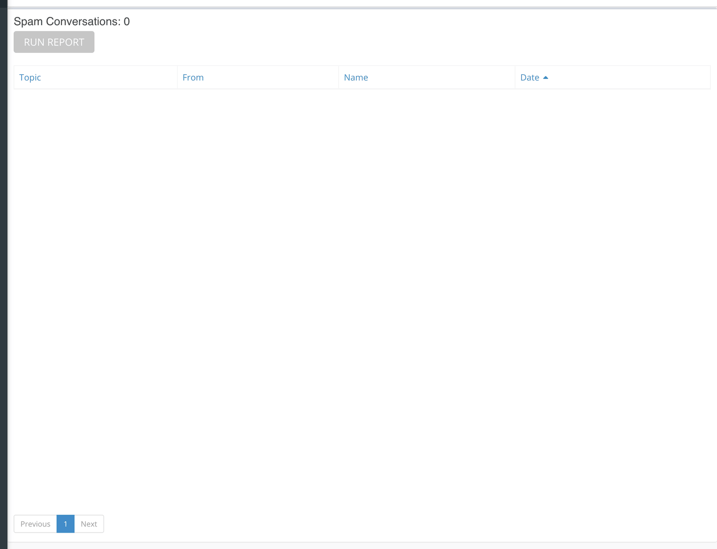 The Not spam? link in the opened conversation window.